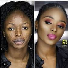 black before and after makeup you