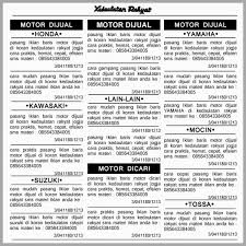 Maybe you would like to learn more about one of these? Pengertian Ciri Dan Contoh Iklan Baris Penjualan Mobil Update Informasi Menarik