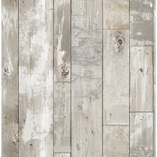 A Street Deena Light Grey Weathered Wood Paper Strippable Roll Wallpaper Covers 56 4 Sq Ft 2540 24054 The Home Depot How To Distress Wood Wood Wallpaper Distressed Wood Wallpaper