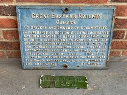 Great Eastern Railway Caution Cast Iron ...