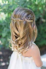 Nice short hairstyle for wedding. Long Hair Hairstyle For Kids Girls For Wedding Novocom Top