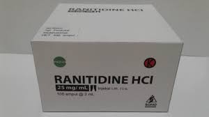Pada penderita gangguan fungsi ginjal dan klirens kreatinin kurang dari 50 mg/menit, dosis sehari injeksi i.v. Generik Ranitidine Hydrochloride Hcl Ranitidin Injeksi 25 Mg Ml