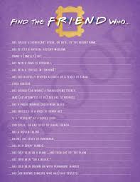 Friends Tv Show Find The Friend Friends Tv Show Shower Game Bridal Shower Find The Guest Game Friends Theme Shower Games Friends Bridal Shower Friends Bridal Shower Theme Friends Bridal