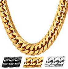 20 40 Big Chunky Hiphop Gold Chain For Men Jewelry 18k Gold Plated 13mm Thick Stainless Steel Long Gold Chains For Men Chains For Men Mens Chain Necklace
