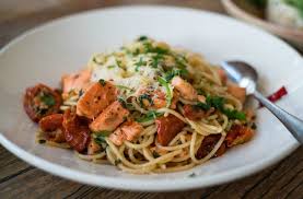 Dain well, return to the saucepan and add lemon juice and low fat soft cheese. Broccoli And Salmon Pasta Italian Recipes Goodtoknow