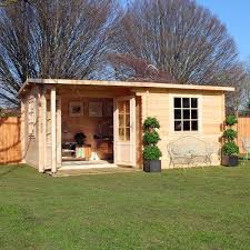 The Noble 4m X 3m Log Cabin Summer House Garden Garden Log Cabins Garden Cabins