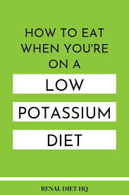A Low Potassium Menu For When Levels Are High Renal Diet Hq In 2020 Renal Diet Low Potassium Diet Kidney Disease Diet Recipes