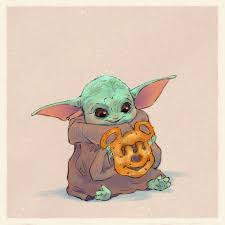 Baby Yoda Eating A Mickey Pretzel Star Wars Fan Art Yoda Drawing Star Wars Art