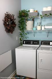 Diy floating laundry room shelves. Small Laundry Room Ideas Hoosier Homemade