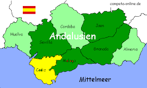 Alle karten sind gekapselte laminate für besseren schutz und haltbarkeit des produkts. Die Provinz Cadiz In Andalusien An Der Costa Del La Luz Andalusien Online Reisefuhrer