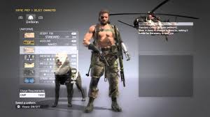 Every time venom snake talks in metal gear solid v.cut voice lines and tapes are excluded.cutscenes only. Metal Gear Solid 5 The Phantom Pain Snake Uniforms And Buddy Equipment Youtube