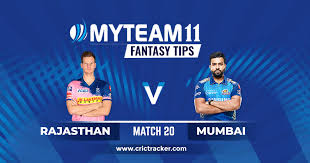 Home » cricket scores » mumbai indians vs rajasthan royals match 20 ipl 2020. Mumbai Vs Rajasthan Myteam11 Fantasy Cricket Tips Playing Xi Pitch Report Injury Update Indian T20 League Match 20