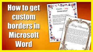 Maybe you would like to learn more about one of these? How To Get A Custom Border In Microsoft Word Youtube