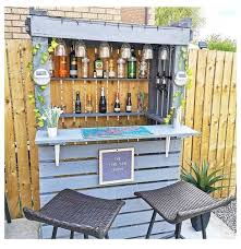 It is available with three stools that feature round, stable bases and. Incredible Outdoor Bar Ideas Inspo For Your Garden Small Garden Bar Smallgardenbar Some Of The Most Incre In 2021 Outdoor Tiki Bar Diy Outdoor Bar Diy Garden Bar