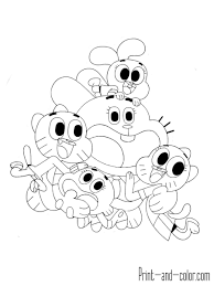 Awesome Picture Of Gumball Coloring Pages Davemelillo Com Cartoon Coloring Pages The Amazing World Of Gumball Cool Coloring Pages