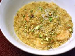 Saffron Risotto With Shrimp And Pistachios Recipe Recette Cuisine Entree