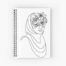 Check spelling or type a new query. Woman In Hijab Vector Line Art With Flowers On Her Head Abstract Face Draw Of Nature In Scarf Minimalist Illustra Art Drawings Simple Drawings Abstract Faces