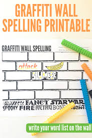 Spelling Activities Graffiti Wall Free Spelling Printable