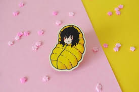 I need shouta's hair and eyes to be more darker, along with removing his mouth. Aizawa Shouta Wooden Pin Cute My Hero Academia Boku No Hero Academia Bnha Free Shipping My Hero Academia Print Stickers Hero