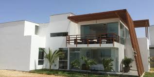 Terraza en casa de descanso de casa moderna minimalista. Frente Fachadas De Casas Modernas Con Terraza Novocom Top