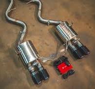 BMW E9x M3 Valved Sport Exhaust System (V2) - AXLEBACK ONLY / (4) BLACK  (3.5" OUTLET)