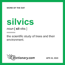 Silvics Word Of The Day April 24 2020 In 2020 Uncommon Words Weird Words Cool Words