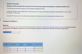 solved required information problem 9 7b calculate the is