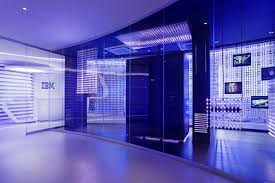The Ibm Software Briefing Center In Rome Italy Uses The Famous Strips Of The Ibm Logo In An Innovative And Fascin Purple Aesthetic Redesign Office Building