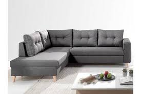 Bois clair, tons pastel et courbes douces créent une ambiance qui renvoie aux thèmes. Canape D Angle Bestmobilier Nordic Canape Scandinave D 39 Angle Gauche L Convertible En Tissu 234x86x188cm Couleur Gris Fonce Darty