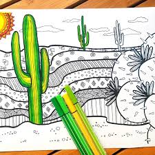 The saguaro cactus is the tallest species of cactus in the world. Cactus Coloring Page For Adults Free Printable Moms And Crafters