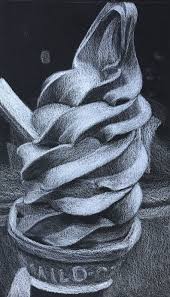 Black And White Ice Cream Drawing Ice Cream White Colored Pencil By Mrstfox Resources Teachers Pay Teachers Black Paper Drawing Art Drawings For Kids Pencil Project