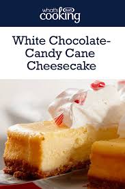 White Chocolate Candy Cane Cheesecake Recipe Christmas Desserts Easy Christmas Food Desserts Dessert Recipes