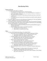 Maybe you would like to learn more about one of these? Data Backup Policy Free Download