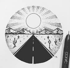 Black And White Road Drawing Pinterest Mrooten14 Excellent Tattoo Idea Roadtrip Art Drawings Beautiful Fineliner Art Art Drawings Simple