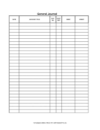 Accounting Journal Template Journal Template General Ledger Journal Entries