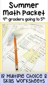 Summer Math Packet For Rising 5th Grade Review Of 4th Grade Math Summer Math Summer Math Packet Math Packets