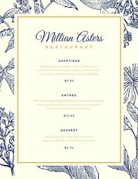 This dinner menu template is designed very professionally with graphics that are appealing. Customize 203 Elegant Menu Templates Online Canva Canva Menu Design Template Menu Template Printable Menu Template