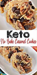 Best No Bake Keto Cookies Low Carb Keto Caramel Cookie Idea Sugar Free Quick Easy Ketogenic Diet Recipe Co Keto Cookie Recipes Keto Candy Keto Cookies