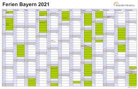 Das bundesland bayern hat im jahr 2021 neben 11 bundesweiten feiertage noch 4 zusätzliche bundeslandspezifische feiertage. Ferien Bayern 2021 Ferienkalender Zum Ausdrucken