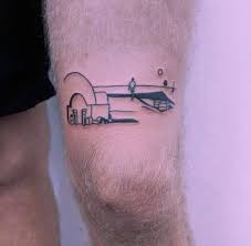 The Binary Sunset Lives Above My Knee Forever Knee Tattoo Tattoo Above Knee Above Knee Tattoo