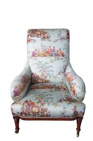 Find great deals on ebay for hickory white furniture. Hickory White Overstuffed Chair Rolled Arms Toile Fabric Corduroy Club Lounge At 1stdibs