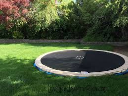 How To Install An Inground Trampoline Backyard Trampoline In Ground Trampoline Sunken Trampoline