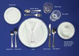 For formal place settings, start with a dinner plate and flank with a fork, knife and dessert spoon. Table Setting 101 Mrfood Com