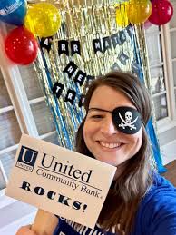 It's Treasure Chest Day here at United Community Bank in Athens Georgia!  Bring the kids out to open a treasure chest savings but be careful, we  might make ye walk the plank!