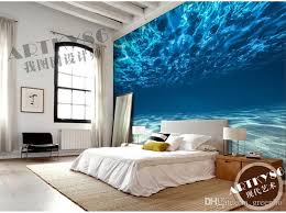 Charming Deep Sea Photo Wallpaper Custom Ocean Scenery Wallpaper Large Mural Wall Painting Room Decor Silk Wall Wallpaper Bedroom Bedroom Wall Paint Ocean Room