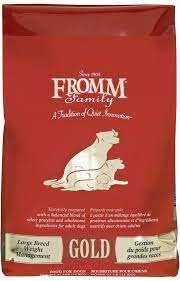 We ordered fromm's on a recommendation from a family member who has the same breed of dog and have been very happy with it! Fromm Gold Weight Management Large Breed Dry Dog Food Petflow