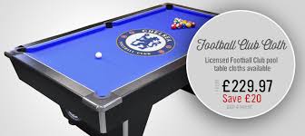 With over 15 years in the business, we know a thing or two about billiards. Football Club Pool Table Cloths Home Leisure Direct