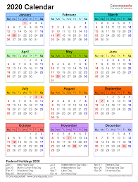 They are come with 2020 public holidays. 2020 Calendar Free Printable Excel Templates Calendarpedia