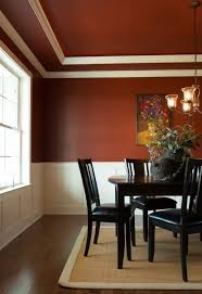 Formal dining room paint colors. Formal Dining Room With A Tray Ceiling Crown Molding Paneling On The Walls And A Dar Paint Colors For Living Room Living Room Paint Dining Room Paint Colors