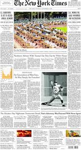 The most important word on the front page of sunday's new york times is incalculable.. The New York Times In Print For Thursday Sep 3 2020 The New York Times